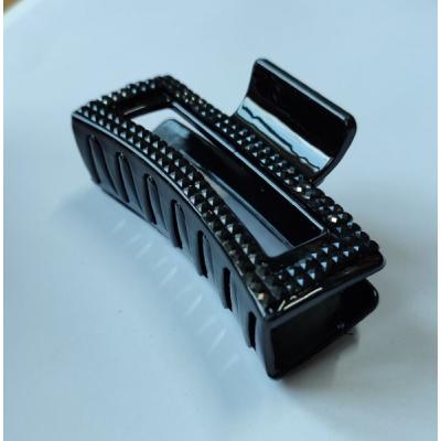 Краб для волос Чёрный со стразами (8,5 см) 13797