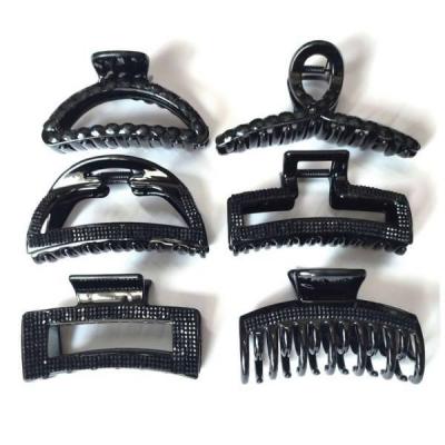 Краб для волос Чёрный со стразами (Цена за штуку) 13922