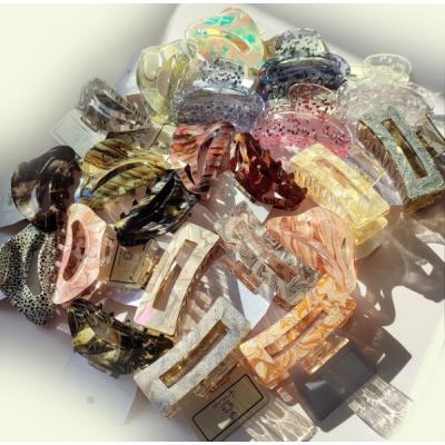 Краб для волос Люкс (8-8.5 см) Цветные 137453