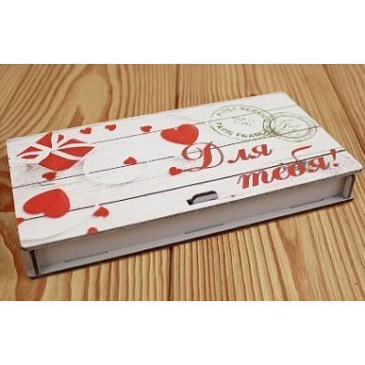 Купюрница из дерева 19*10.5*2.8 см Для тебя 154634