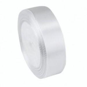 Лента атласная сатин 0.6 см*25 Y Белый 06/01