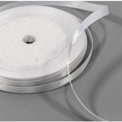 Лента атласная сатин 0.6 см*25 Y Белый 562-6/01