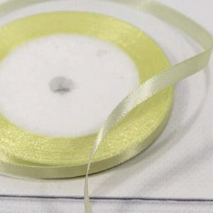 Лента атласная сатин 0.6 см*25 Y Канареечный 6/02