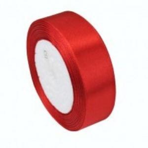 Лента атласная сатин 0.6 см*25 Y Красный 06/26