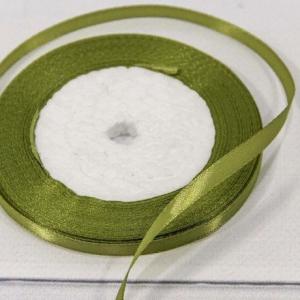 Лента атласная сатин 0.6 см*25 Y Оливковый 562-6/178