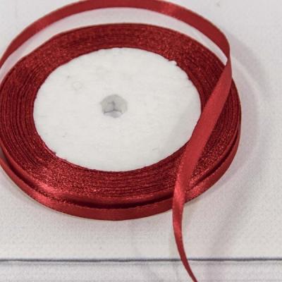 Лента атласная сатин 0.6 см*25 Y Пурпурно-красный 562-6/33