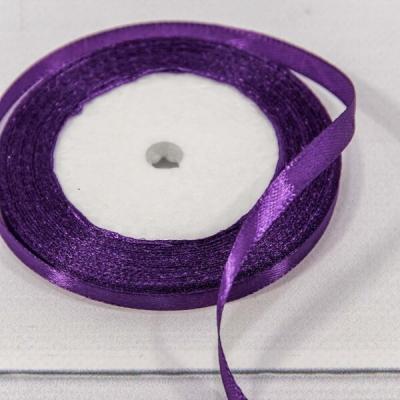 Лента атласная сатин 0.6 см*25 Y Темно-фиолетовый 562-6/35