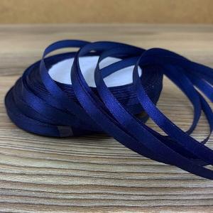 Лента атласная сатин 0.6 см*25 Y Темно-синий 06/38