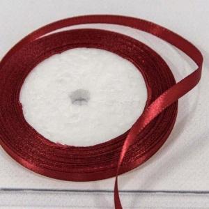 Лента атласная сатин 0.6 см*25 Y Темный красный 562-6/86