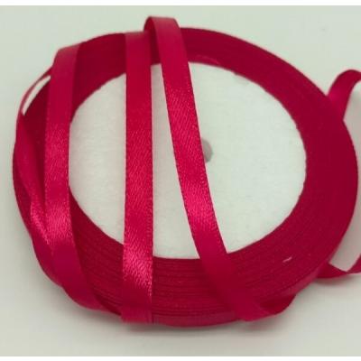 Лента атласная сатин 0.6 см*25 Y Вишневый 50191