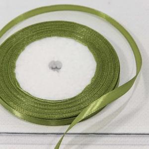 Лента атласная сатин 0.6 см*25 Y Хаки 562-6/100