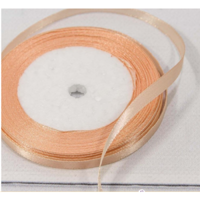 Лента атласная сатин 0.6см*25Y Темно-персиковый 562-6/174