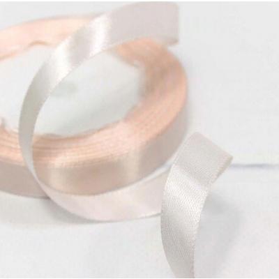 Лента атласная сатин 1.2 см*25 Y Бледный розовый 562-12/63