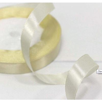 Лента атласная сатин 1.2 см*25 Y Кремовый 562-12/50