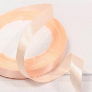Лента атласная сатин 1.2 см*25 Y Персиковый 562-12/07