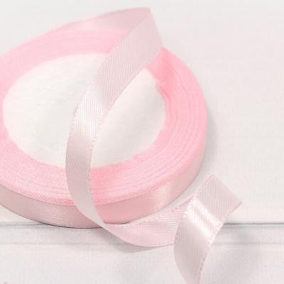 Лента атласная сатин 1.2 см*25 Y Светло-розовый 562-12/61
