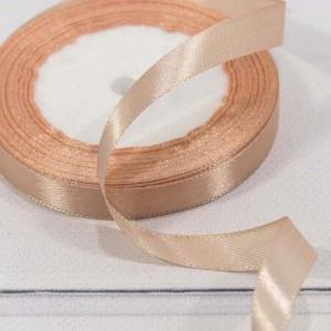 Лента атласная сатин 1.2 см*25 Y Темно-персиковый 562-12/174