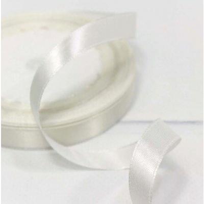 Лента атласная сатин 1.2 см*25 Y Теплый белый 12/42