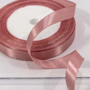 Лента атласная сатин 1.2 см*25 Y Умеренный розовый 562-12/75
