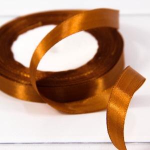 Лента атласная сатин 1.2 см*25 Y Золотисто-коричневый 562-12/158