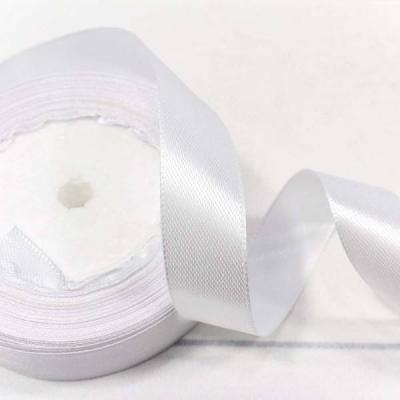 Лента атласная сатин 2 см*25 Y Белый 562-20/01
