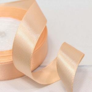 Лента атласная сатин 2 см*25 Y Персиковый 20/07