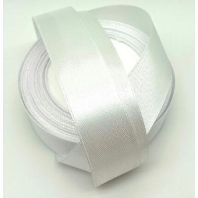 Лента атласная сатин 2.5 см*25 Y Белый 50198