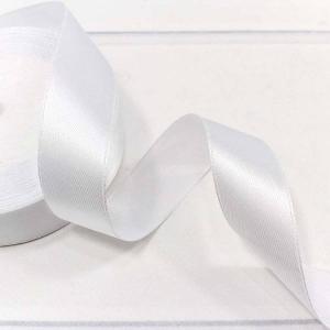 Лента атласная сатин 2.5 см*25 Y Белый 562-25/01