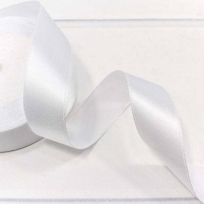 Лента атласная сатин 2.5 см*25 Y Белый 562-25/01
