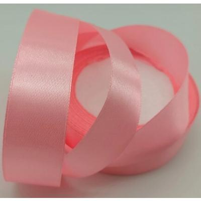 Лента атласная сатин 2.5 см*25 Y Коралловый розовый 50201
