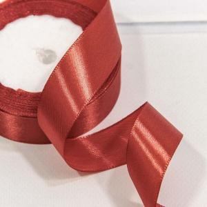 Лента атласная сатин 2.5 см*25 Y Коричнево-красный 562-25/139