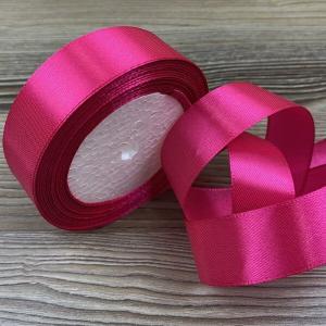 Лента атласная сатин 2.5 см*25 Y Малиновый F014-25/14