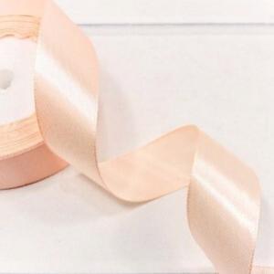 Лента атласная сатин 2.5 см*25 Y Персиковый 562-25/07