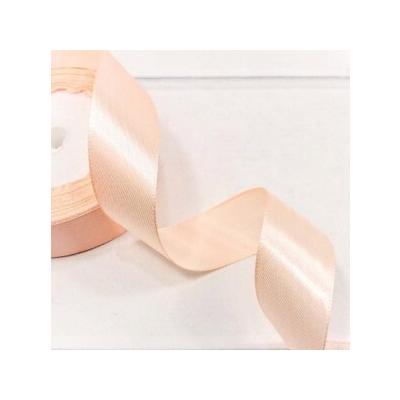 Лента атласная сатин 2.5 см*25 Y Персиковый 562-25/07