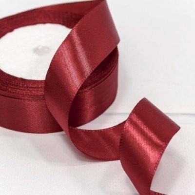 Лента атласная сатин 2.5 см*25 Y Пурпурно-красный 562-25/33