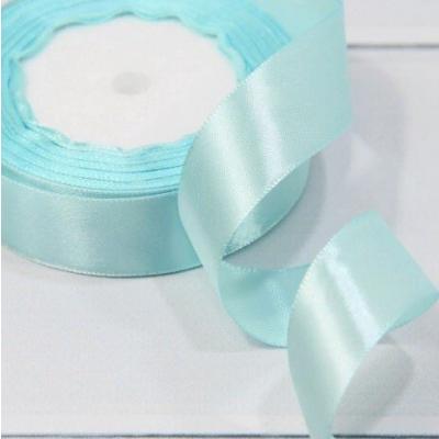 Лента атласная сатин 2.5 см*25 Y Снежно-синий 25/78