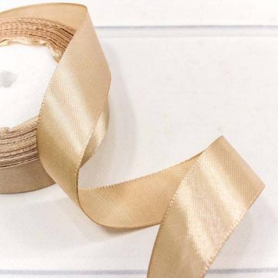 Лента атласная сатин 2.5 см*25 Y Светло-шоколадный 562-25/67
