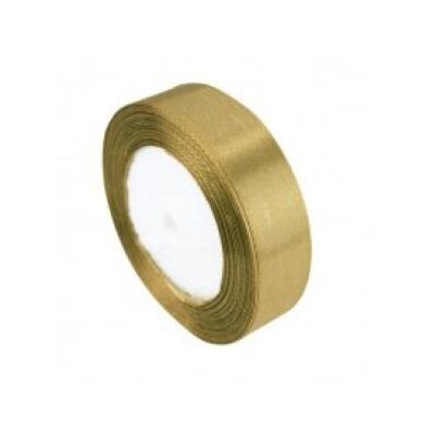 Лента атласная сатин 2.5 см*25 Y Темно-золотой 25/18