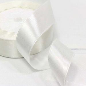 Лента атласная сатин 2.5 см*25 Y Теплый белый 562-25/42