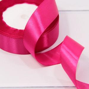 Лента атласная сатин 2.5 см*25 Y Вишневый 562-25/72