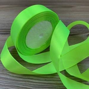 Лента атласная сатин 2.5 см*25 Y Ярко-лимонный 25/57