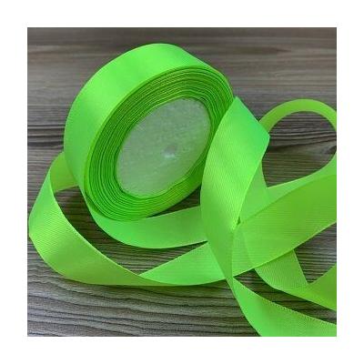 Лента атласная сатин 2.5 см*25 Y Ярко-лимонный 25/57