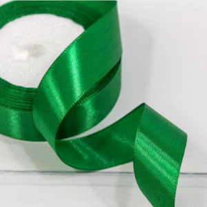 Лента атласная сатин 2.5 см*25 Y Зеленый 25/19
