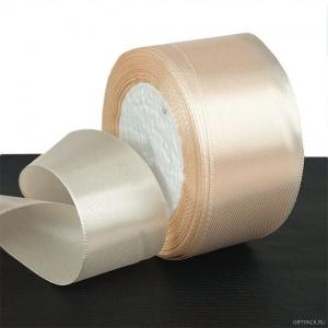 Лента атласная сатин 3.8 см*25 Y Бежевый 38/08