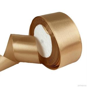 Лента атласная сатин 3.8 см*25 Y Бежевый 38/71