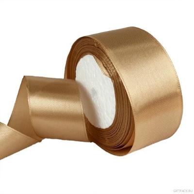 Лента атласная сатин 3.8 см*25 Y Бежевый 38/71