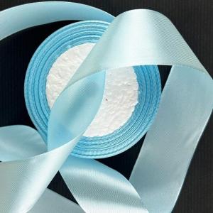 Лента атласная сатин 3.8 см*25 Y Голубой 38/78