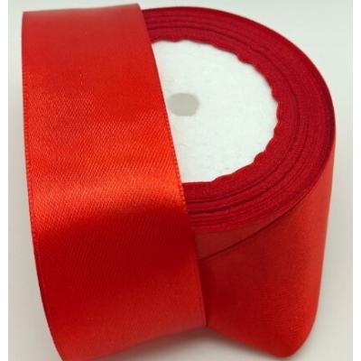 Лента атласная сатин 3.8 см*25 Y Красный 50210