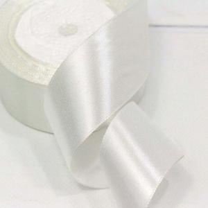 Лента атласная сатин 3.8 см*25 Y Теплый белый 562-38/42