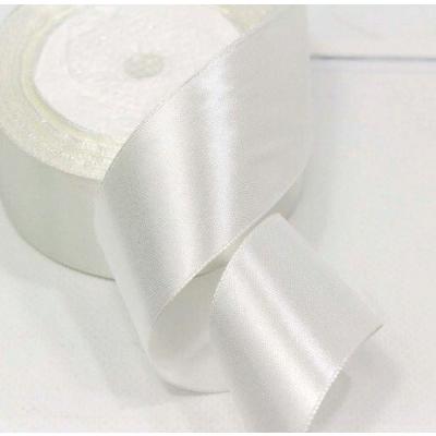 Лента атласная сатин 3.8 см*25 Y Теплый белый 562-38/42